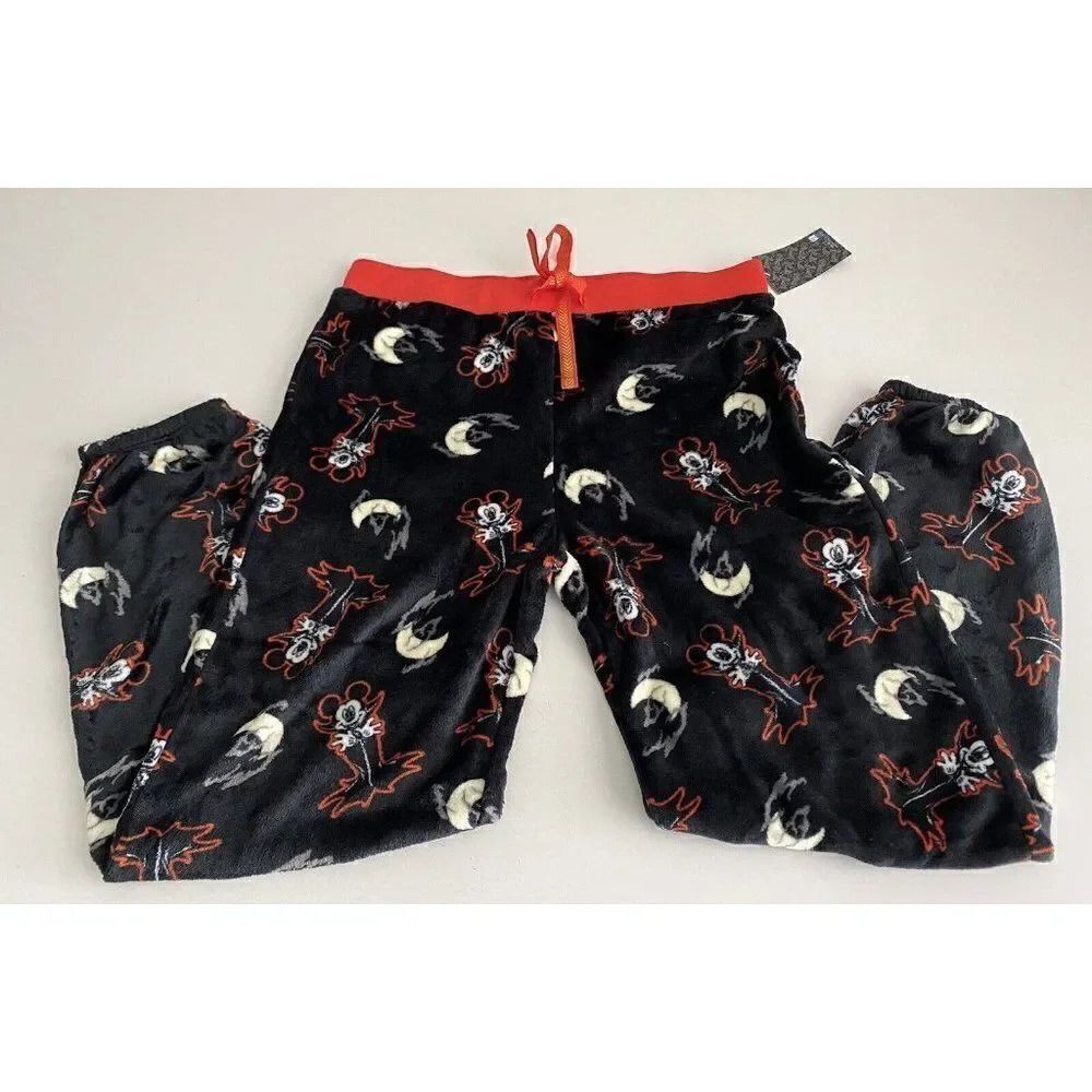 Disney Mickey Mouse Halloween Women’s Sz‎ XL Soft Pj Pajama Pants Velvet NEW